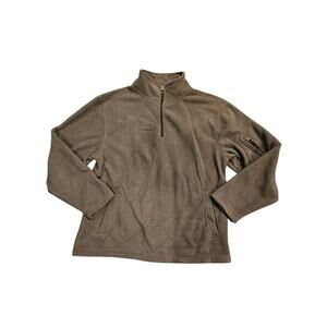 Horn Legend Men's 1/4‎ Zip Pullover Size Large Brown